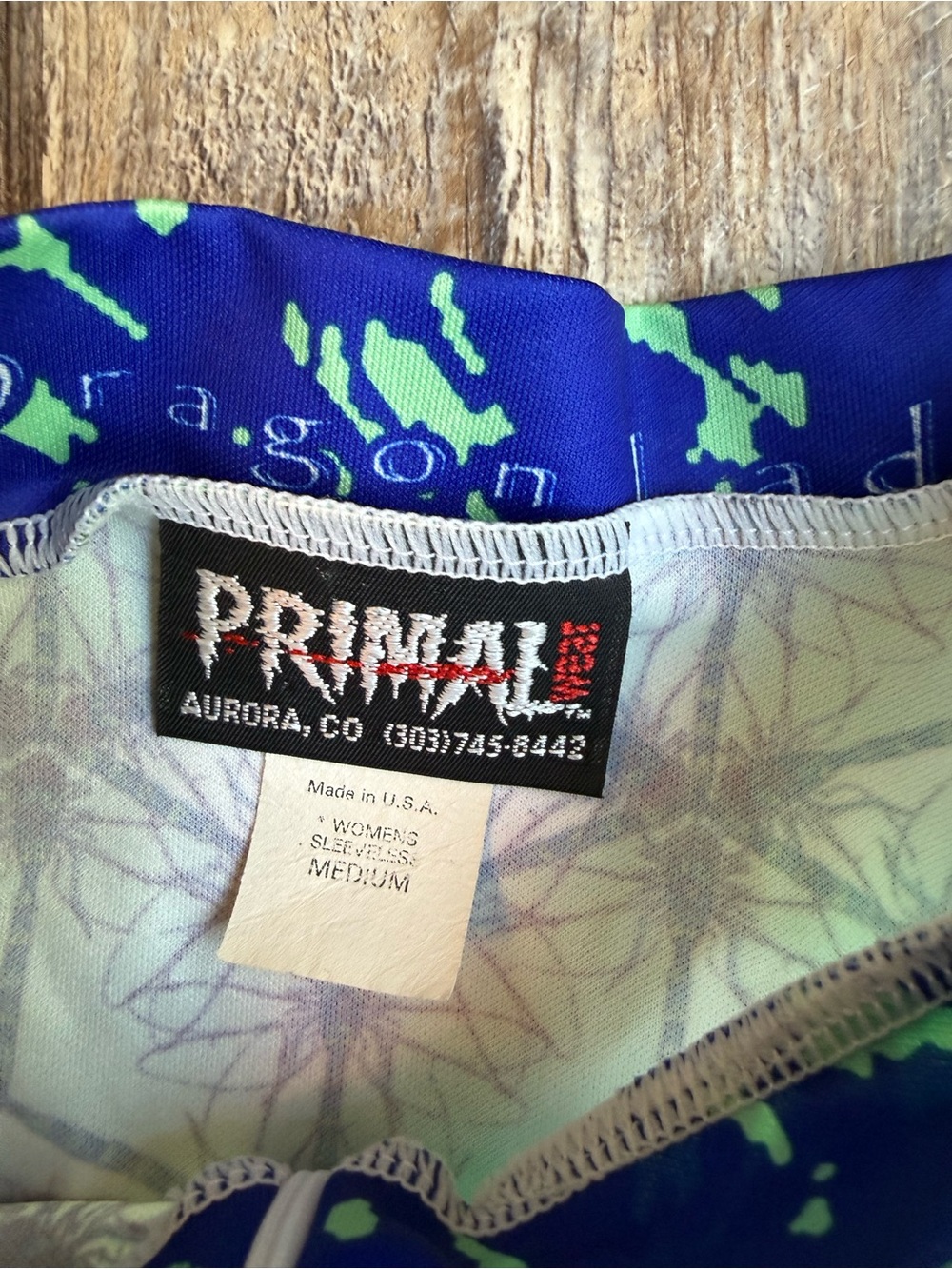Primal Women’s Cycling Jersey Sleeveless Dragonfly Size Medium M Green Blue - Picture 3 of 6